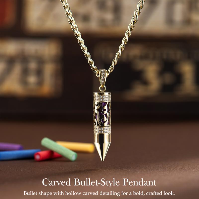 BeakUp™ 14K Gold-Plated Bullet Aroma Necklace