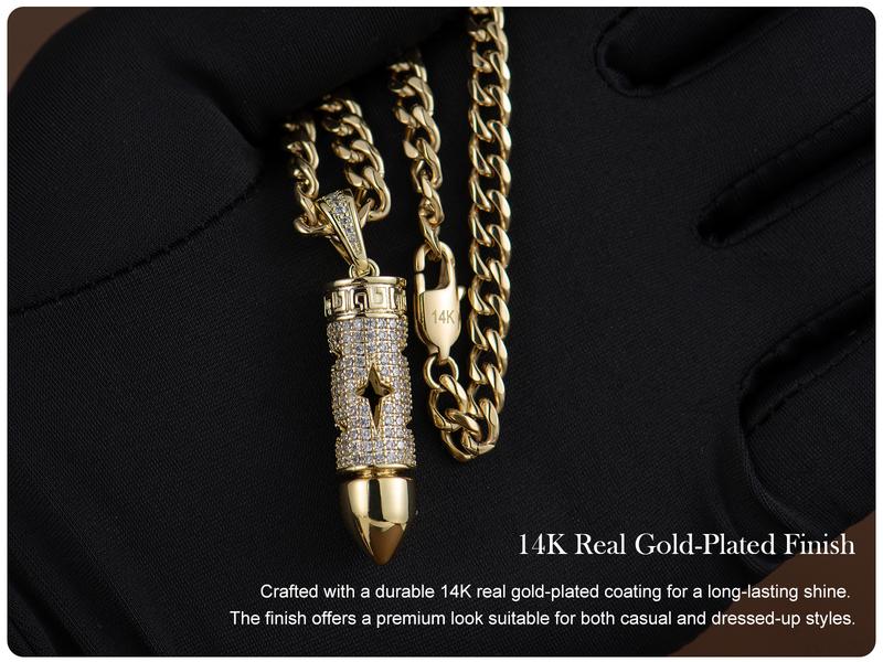 BeakUp™ 14K Gold-Plated Bullet Aroma Necklace