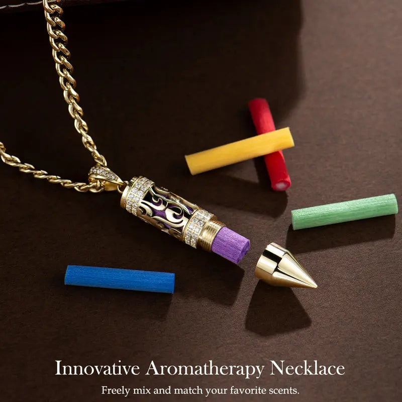 BeakUp™ 14K Gold-Plated Bullet Aroma Necklace