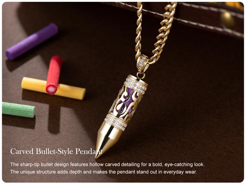 BeakUp™ 14K Gold-Plated Bullet Aroma Necklace