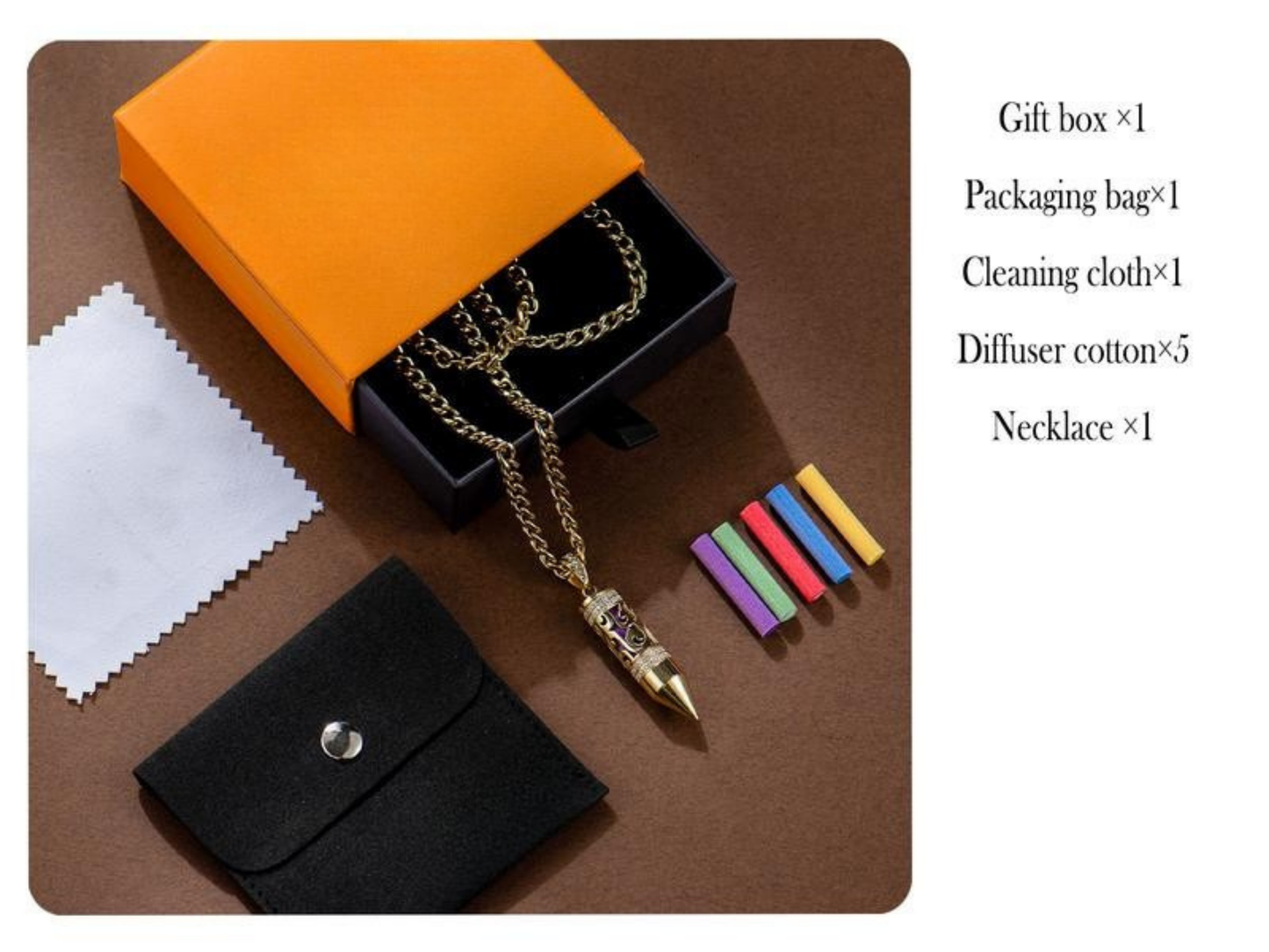 BeakUp™ 14K Gold-Plated Bullet Aroma Necklace