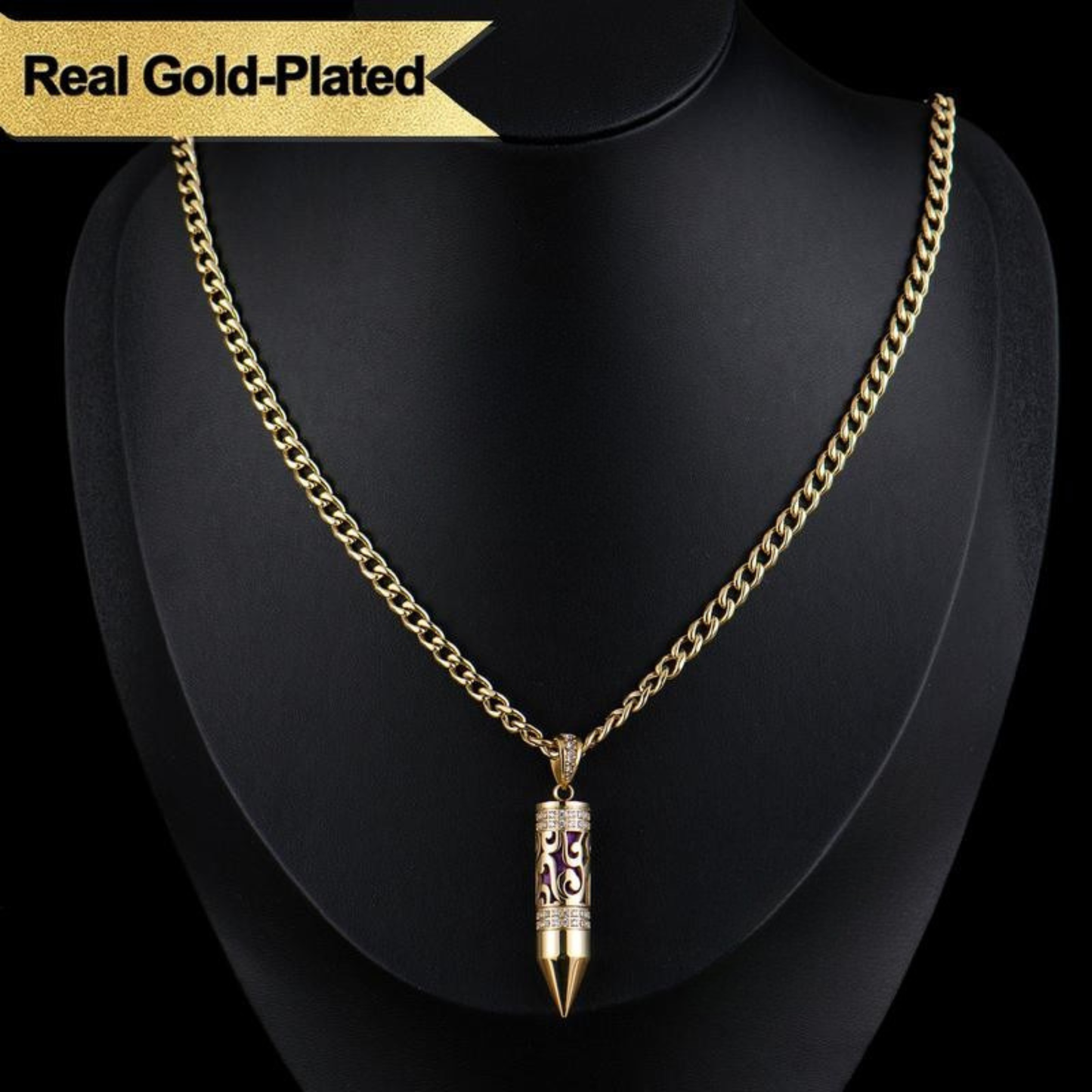 BeakUp™ 14K Gold-Plated Bullet Aroma Necklace