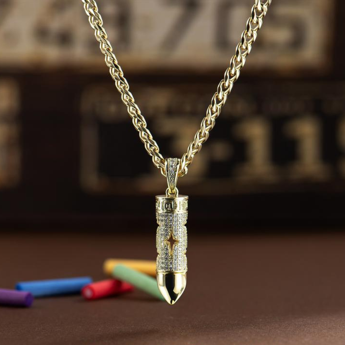 BeakUp™ 14K Gold-Plated Bullet Aroma Necklace
