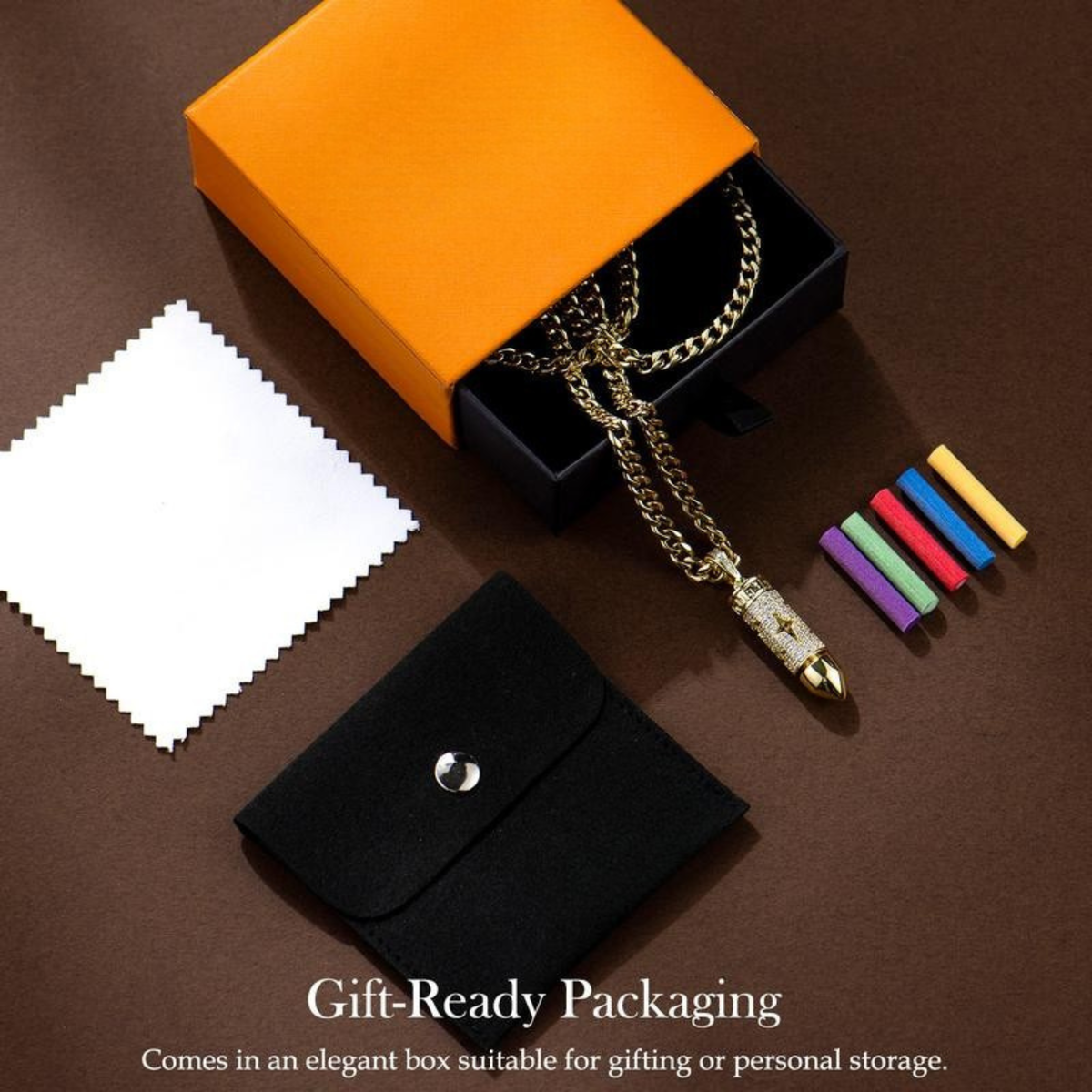 BeakUp™ 14K Gold-Plated Bullet Aroma Necklace