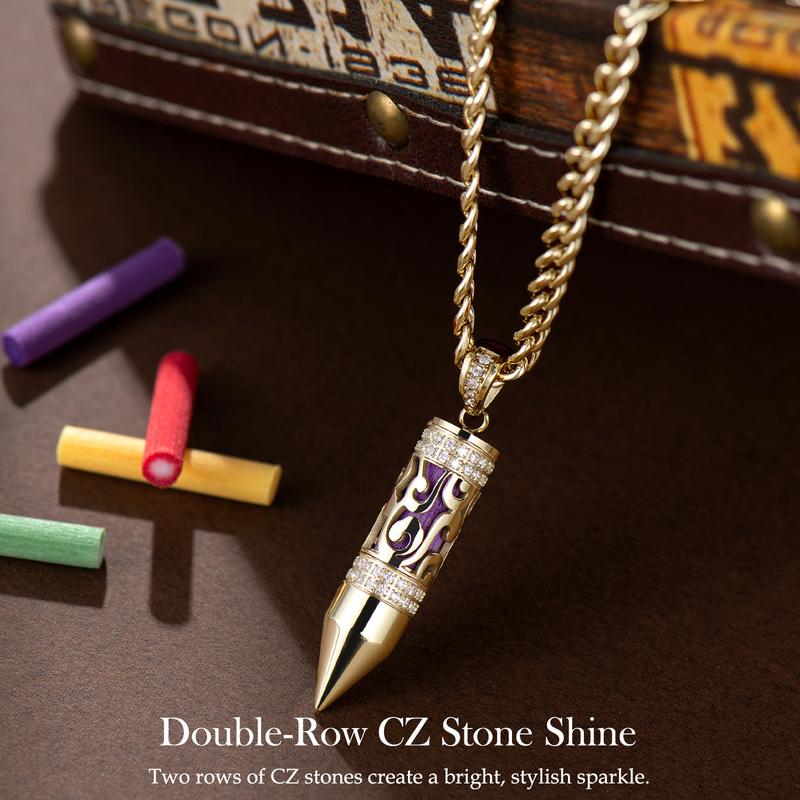 BeakUp™ 14K Gold-Plated Bullet Aroma Necklace