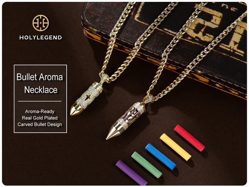 BeakUp™ 14K Gold-Plated Bullet Aroma Necklace
