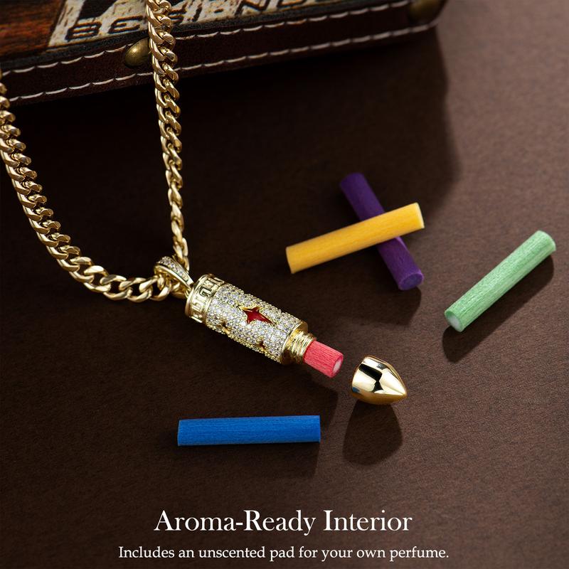 BeakUp™ 14K Gold-Plated Bullet Aroma Necklace