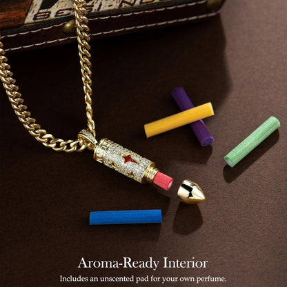 BeakUp™ 14K Gold-Plated Bullet Aroma Necklace