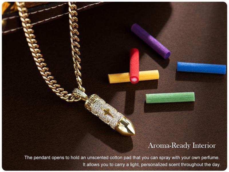 BeakUp™ 14K Gold-Plated Bullet Aroma Necklace