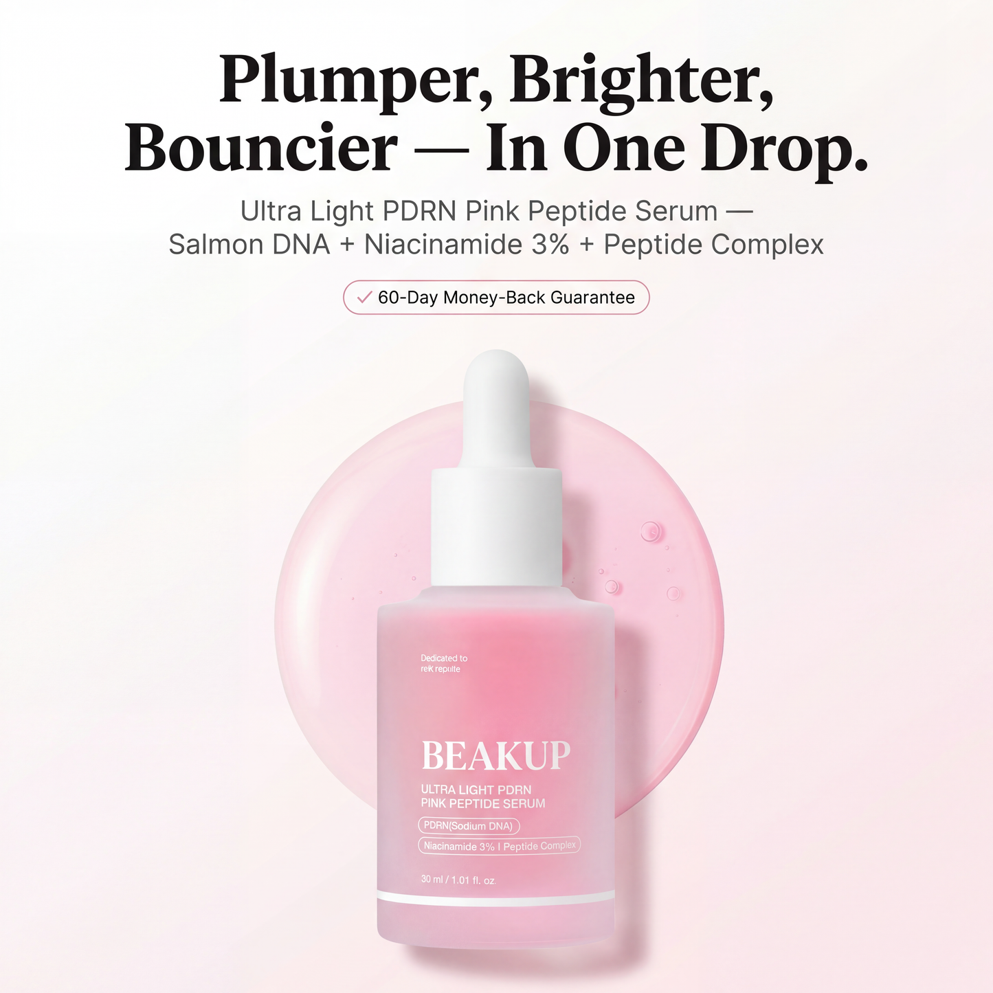 BEAKUP — Ultra Light Salmon DNA PDRN Peptide Glow Serum